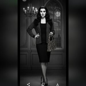 Vintage 70s Black and White Sweater